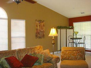 paladian window, vaulted ceiling