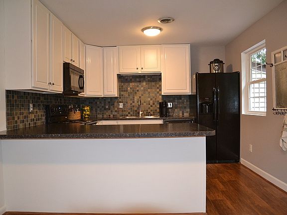 Kitchen open to eating area