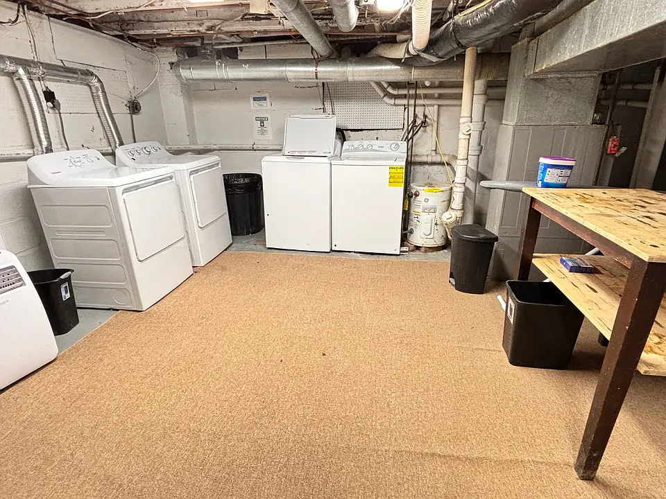 Convenient Shared Laundry facilities located in the basement