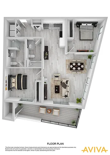 Floor plan 2 Bedroom F