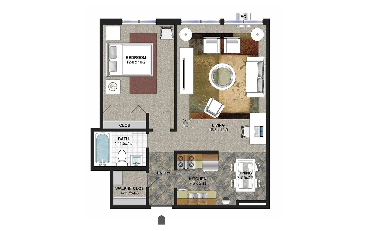 Floor plan One Bedroom