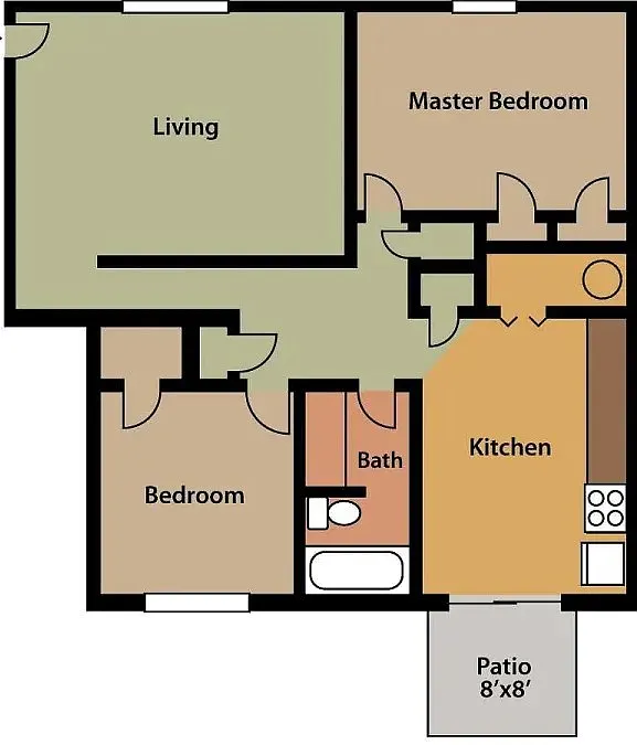 Floor plan Two Bedroom A
