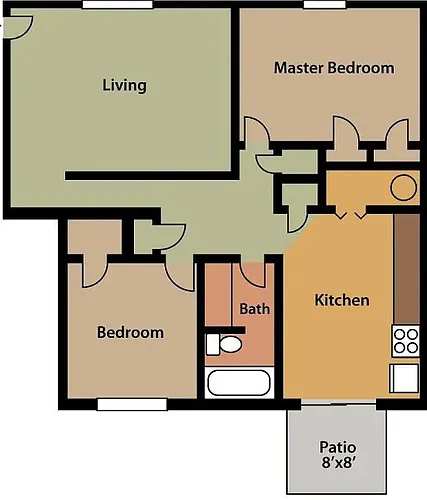Floor plan Two Bedroom A
