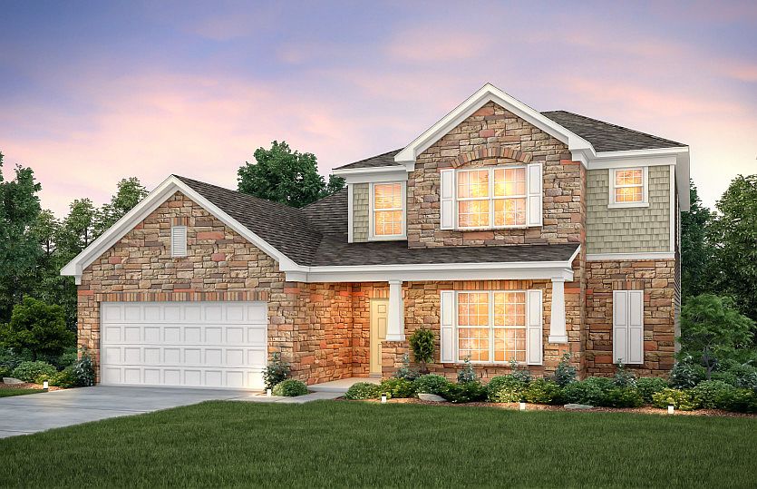 Furman Exterior 10 features stone, shakes and covered front porch