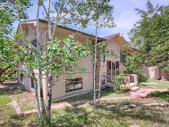 Variety of trees including lilacs, aspen and tall pines