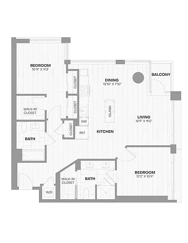 Floor plan 2 Bed/2 Bath-X00