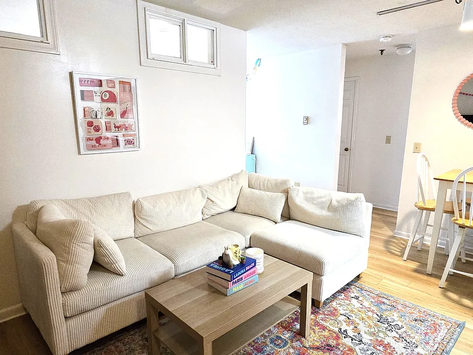 living room with beautiful hardwood floors