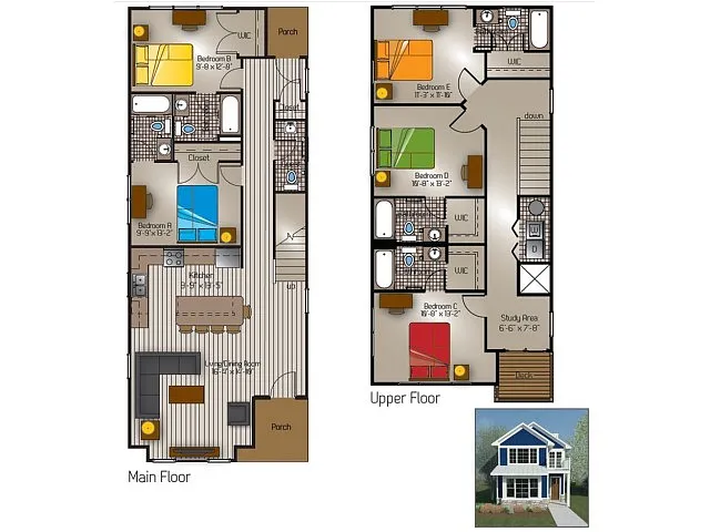 Floor plan Austin 5x5.5