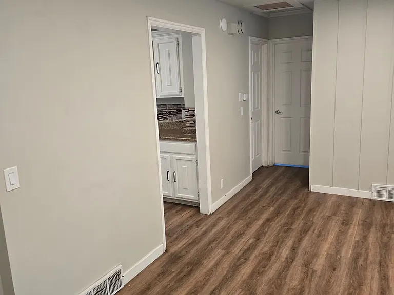 living room looks into the two rooms on the top level