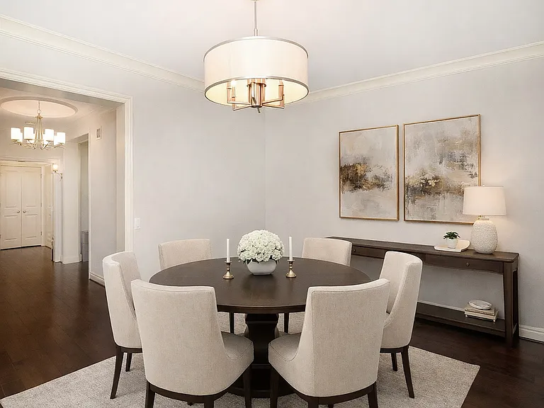 Virtually staged Dining Room