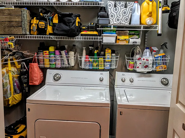 Laundry and storage closet