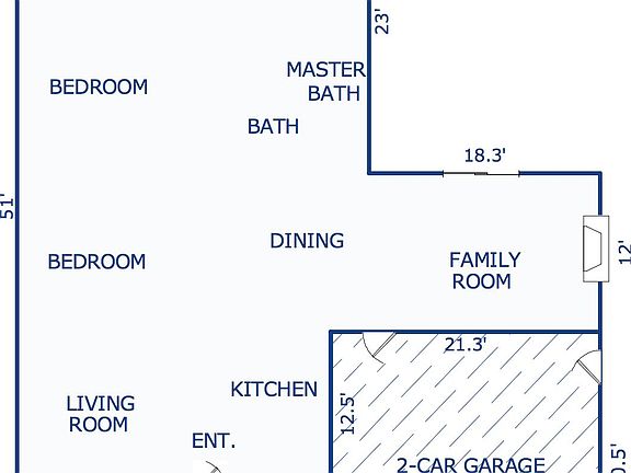 Floorplan (1 car fits in garage)
