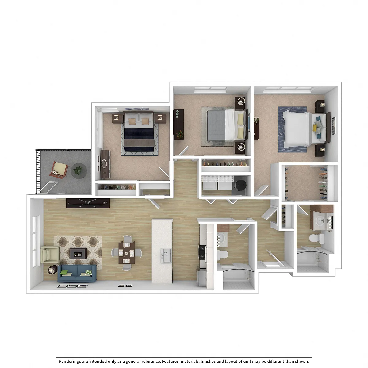 Floor plan 3B 2B Plan A