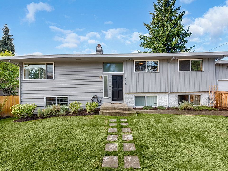 After passing through the gated fence.