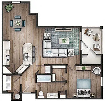 Floor plan 1 Bedroom