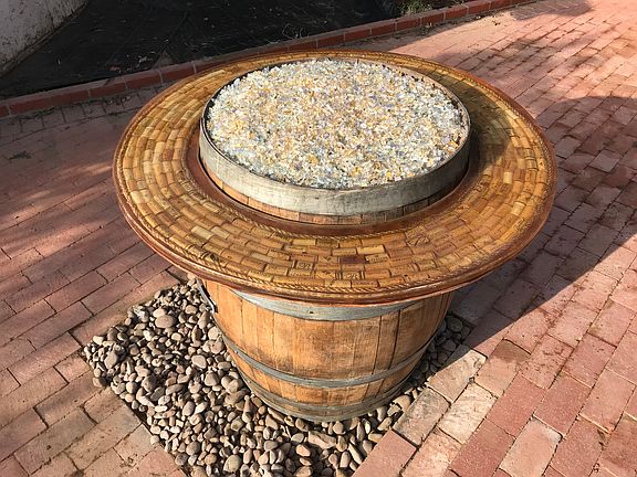 Fire wine barrel