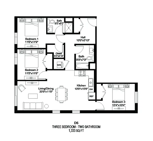 Floor plan D6