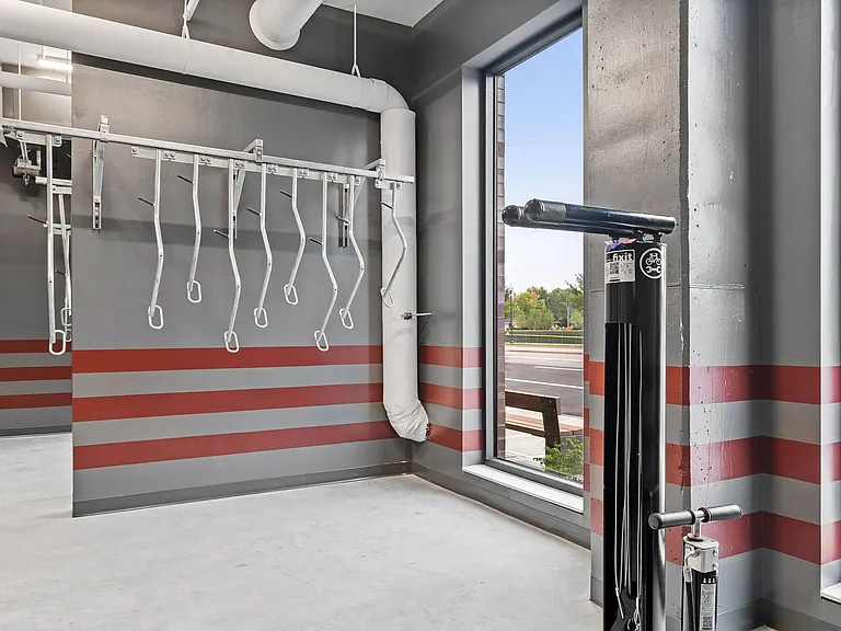 Bike Room and Bike Repair Shop at The Hallon Luxury Apartments in Hopkins MN | apartments near St Louis Park MN