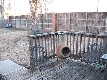 Backyard with deck