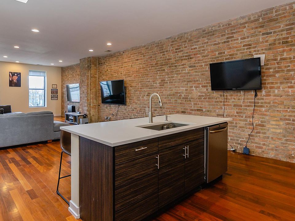 Kitchen island with living room