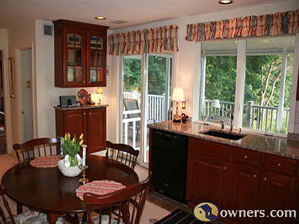 Kitchen and slider to deck