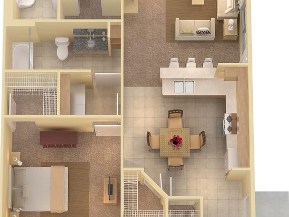Meadowood floorplan- 1327 sq ft