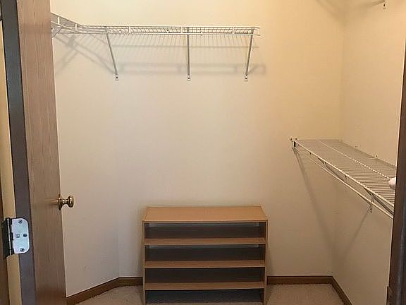 Walk in closet in master