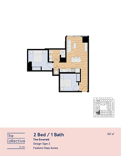 Floor plan Studio B - Deluxe w/ Den