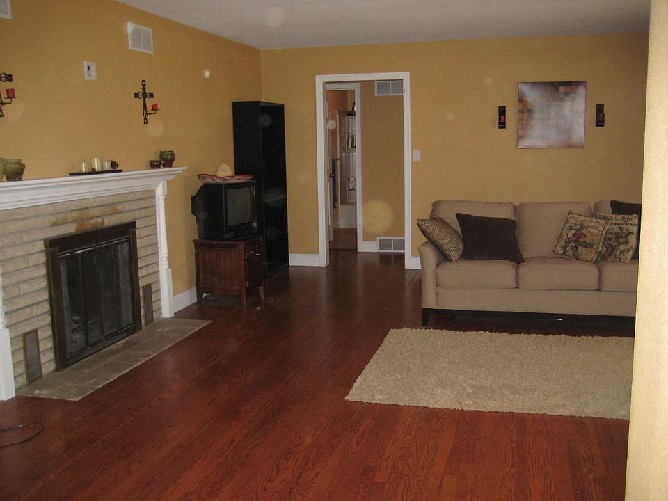 living room with fireplace