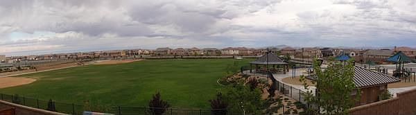 Our absolutely gorgeous backyard view from upstairs. :) 