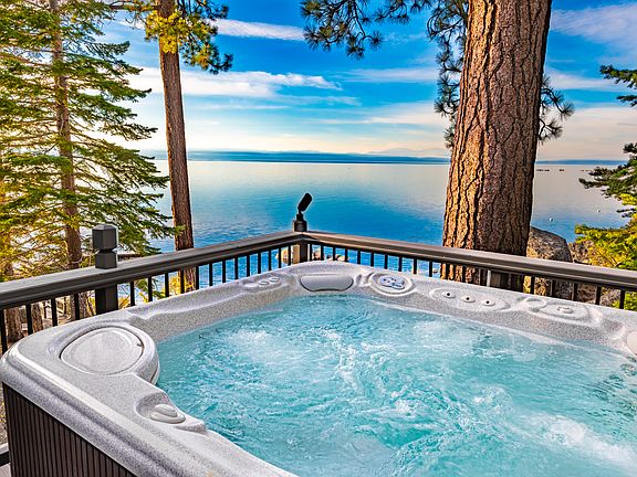 Spa seats 6 & has incredible views during every season.