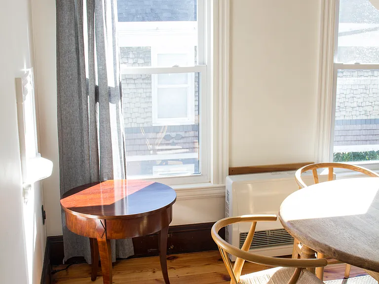 Dining room with built-in