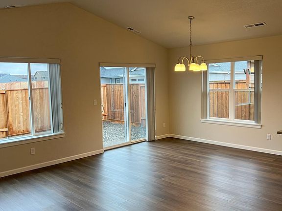 Vaulted great room & dining room.