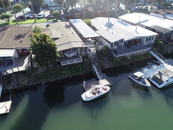 Ariel shot of home off river