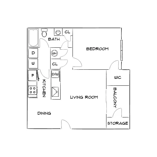 Floor plan Design 1B