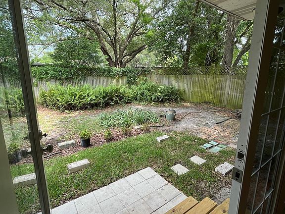 Fenced back yard