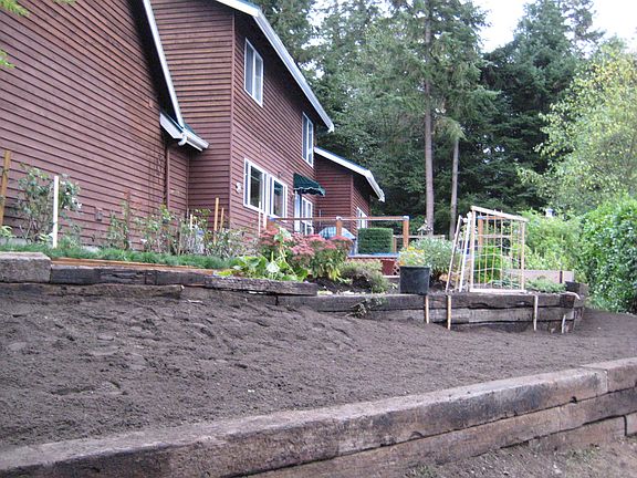Terraced veg garden