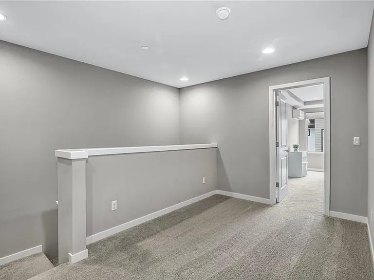 Spacious upper-level hallway.