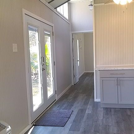 Double French door entrance