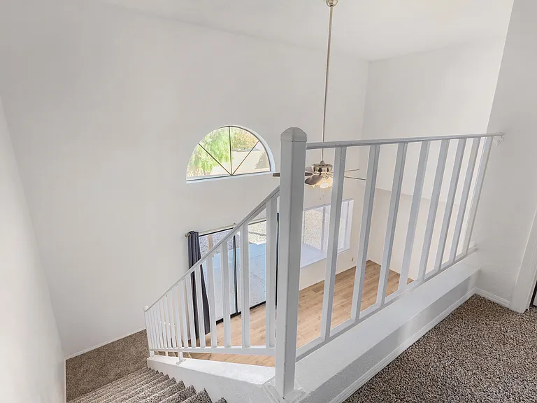 View of downstairs from bedrooms 2 & 3.