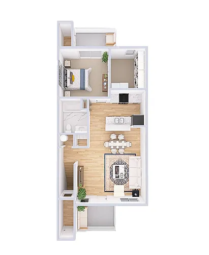 Floor plan The Rolling Dune - Upstairs