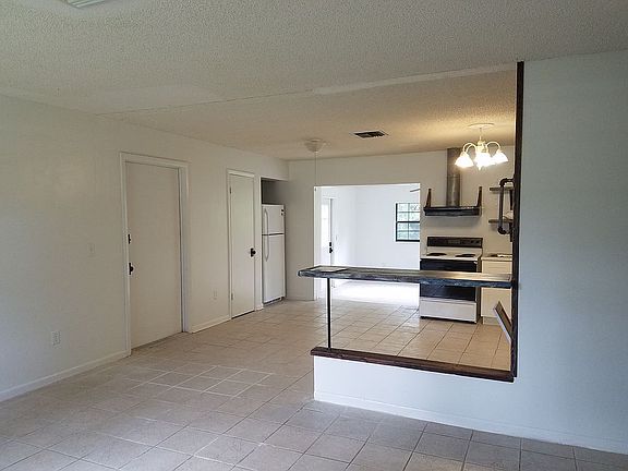 Living room to open kitchen