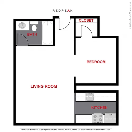 Floor plan 1357 - Studio