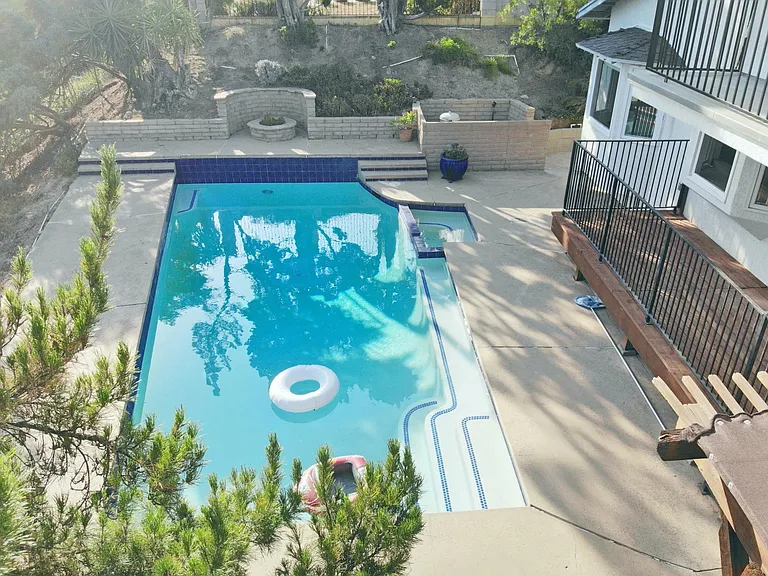 Pool area backyard