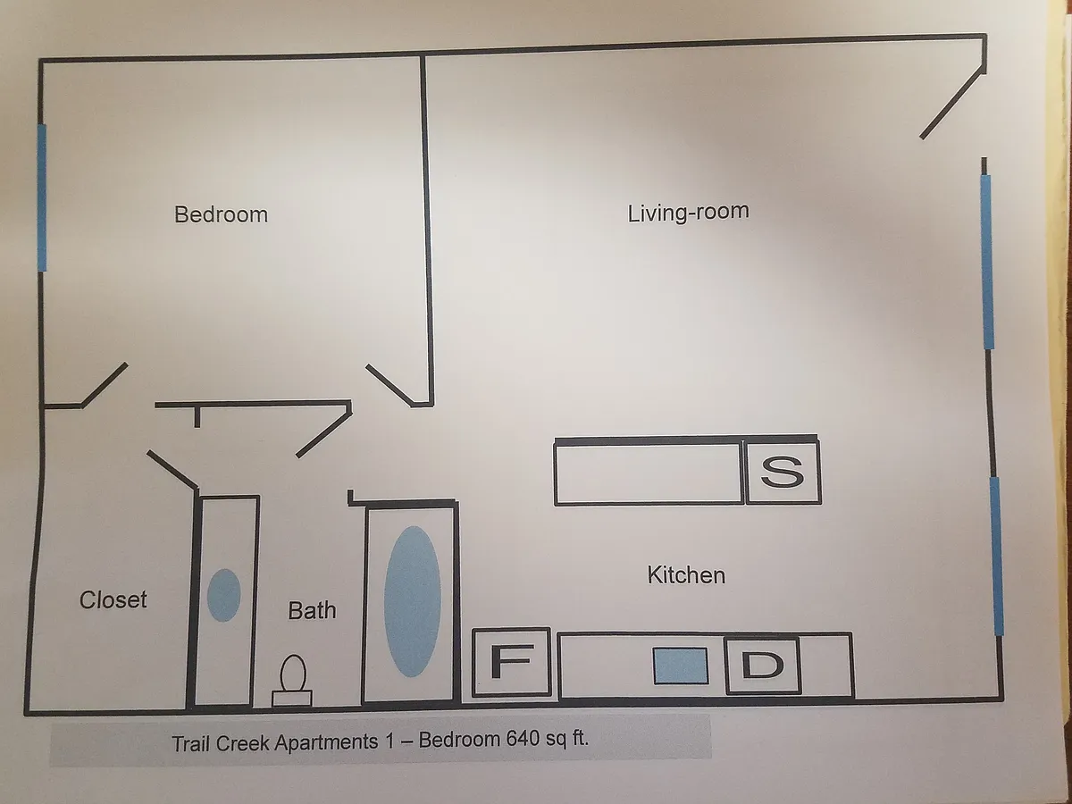 Floor plan 1 Bedroom