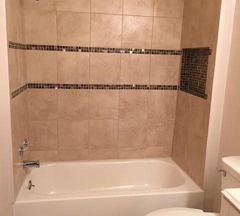 New updated tile shower/bath