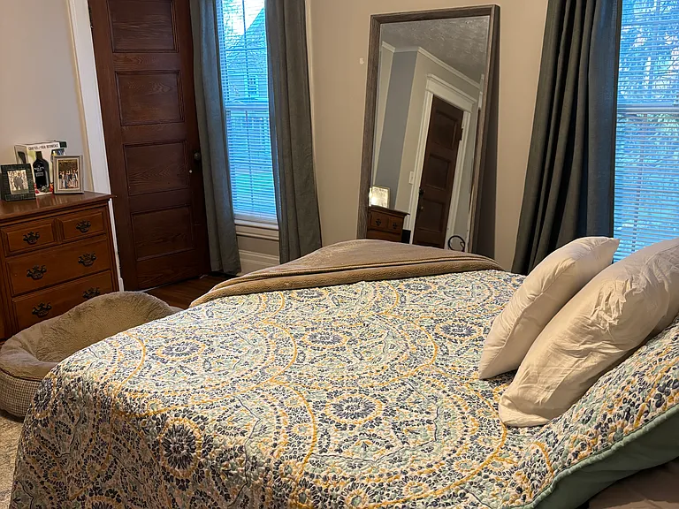 Master bedroom with walk in closet