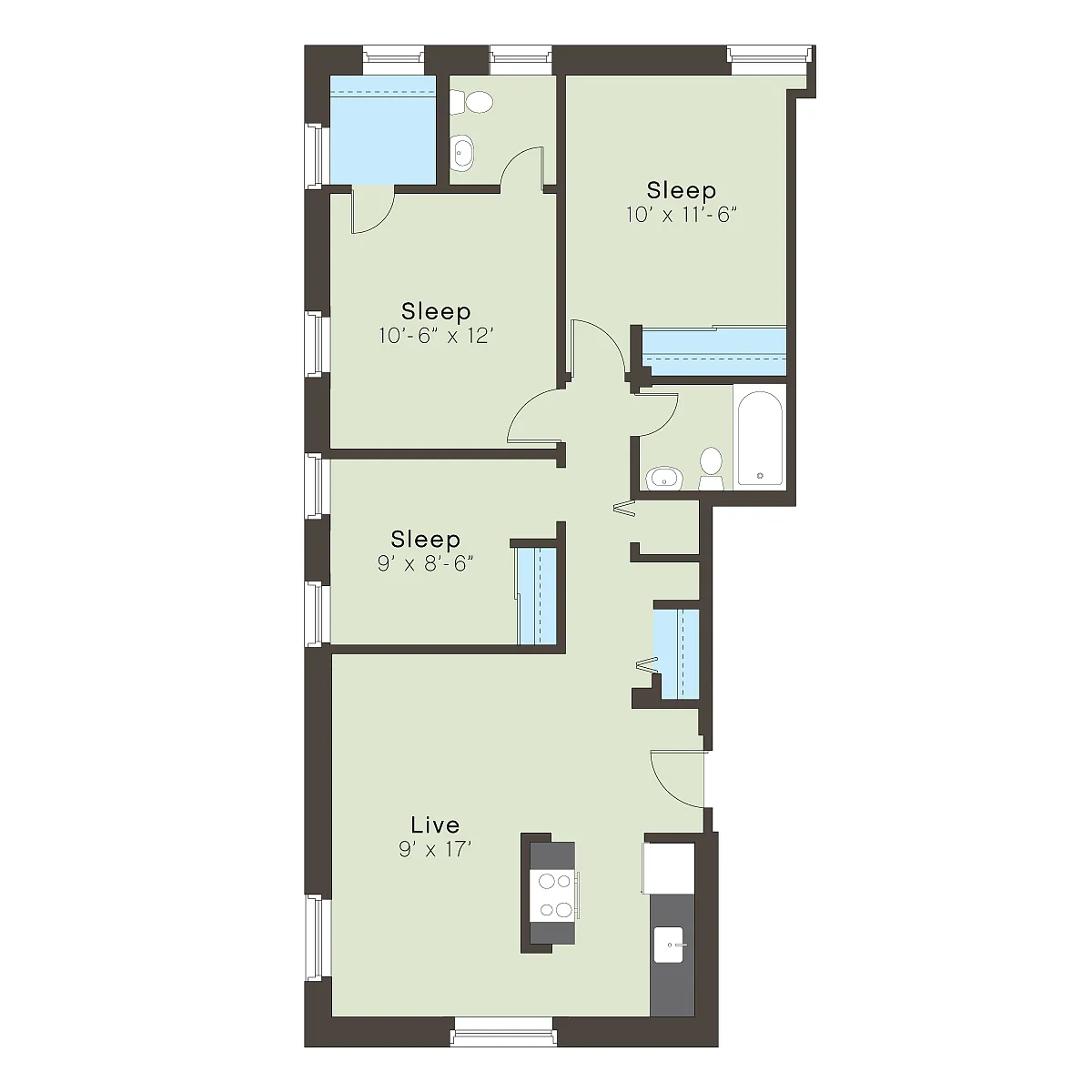 Floor plan duke-3ab