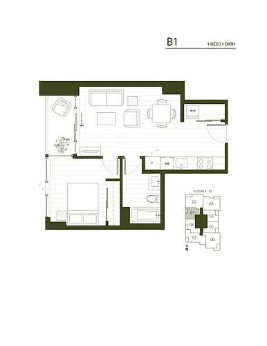 Floor plan Tower 2 - B1