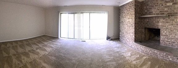 Living room with fireplace